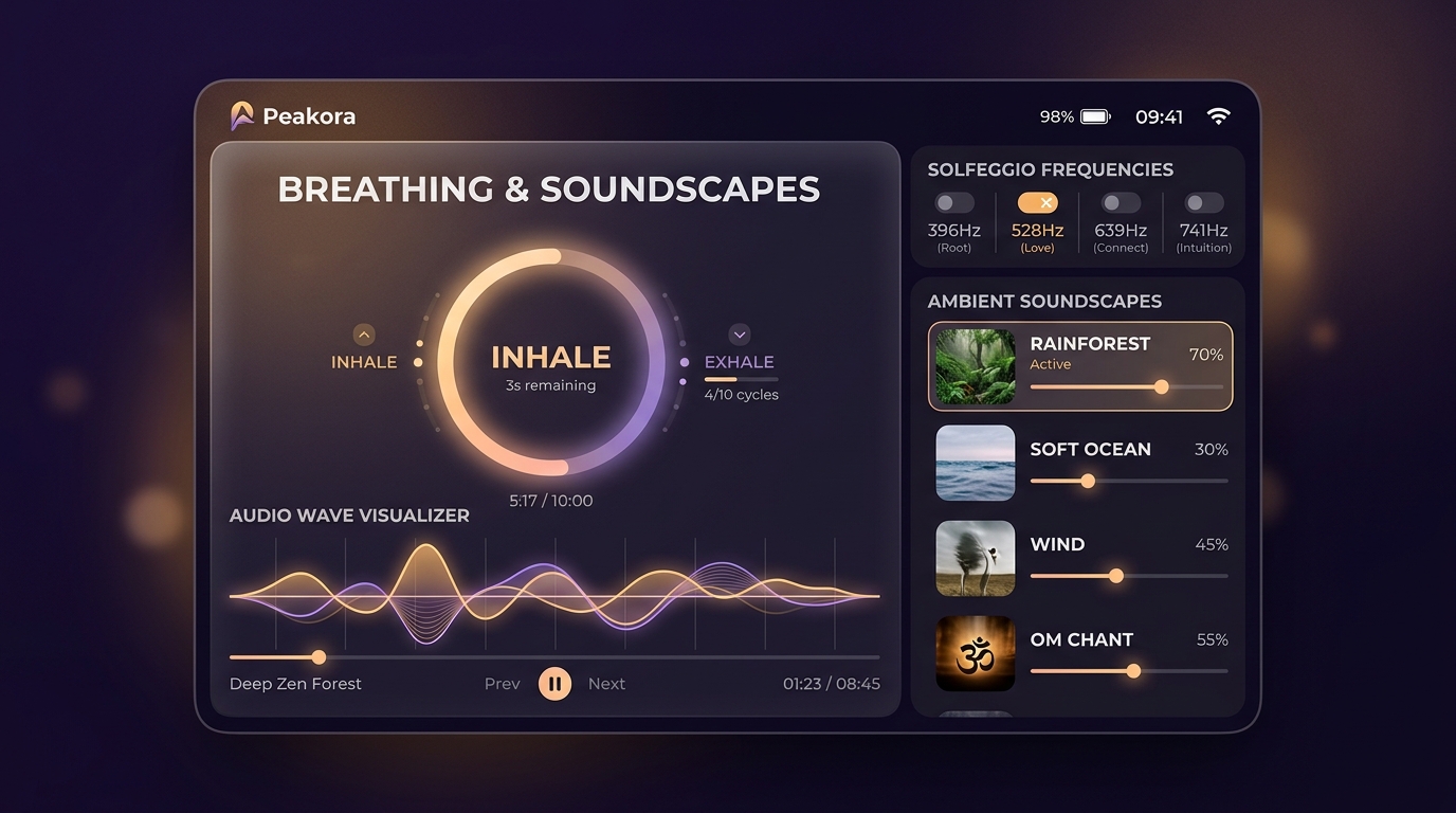 Peakora Soundscapes & Breathing Sync Interface